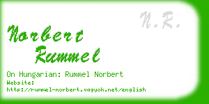 norbert rummel business card